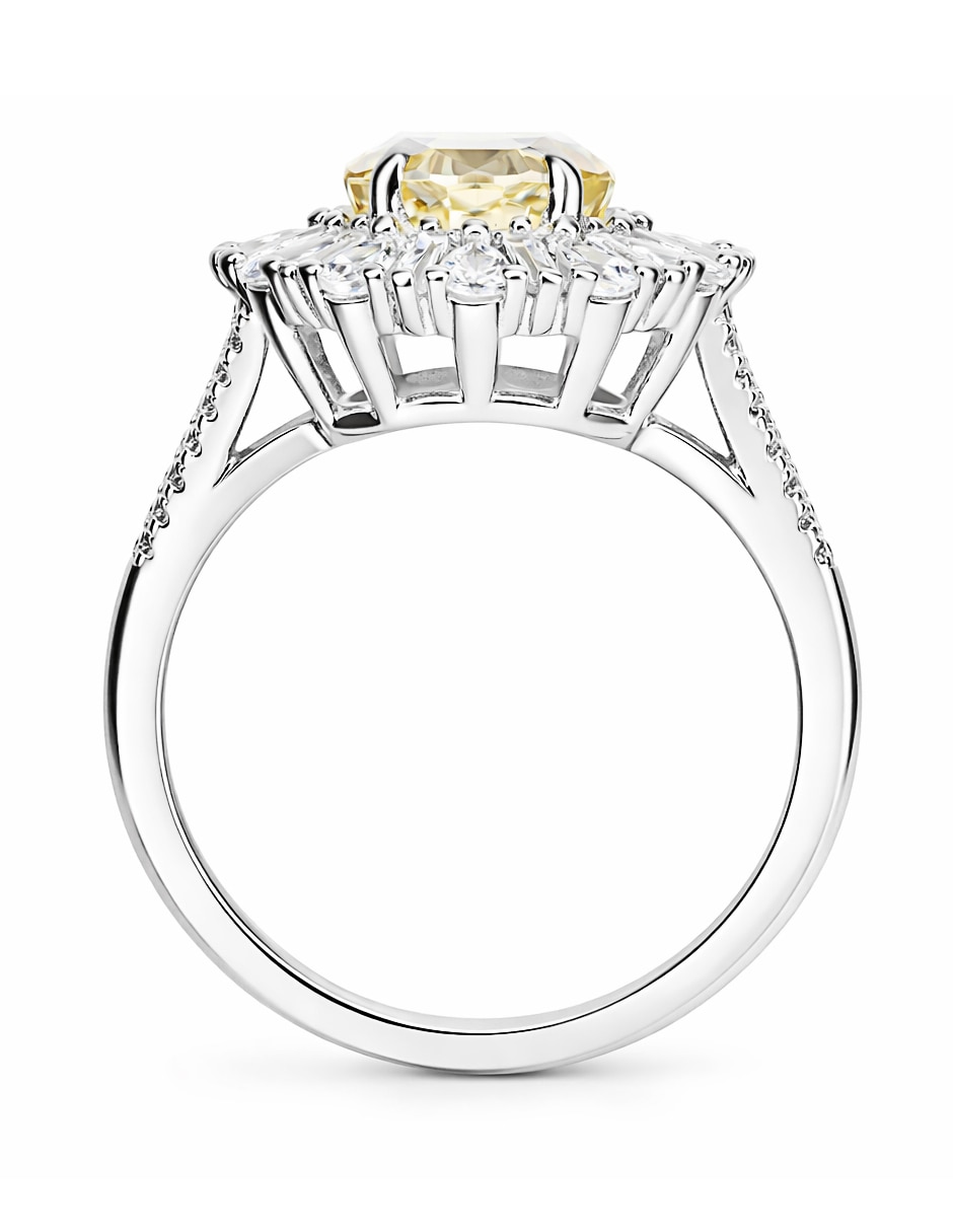 Anillo gladkova joyería p 925 de plata topacio pavé