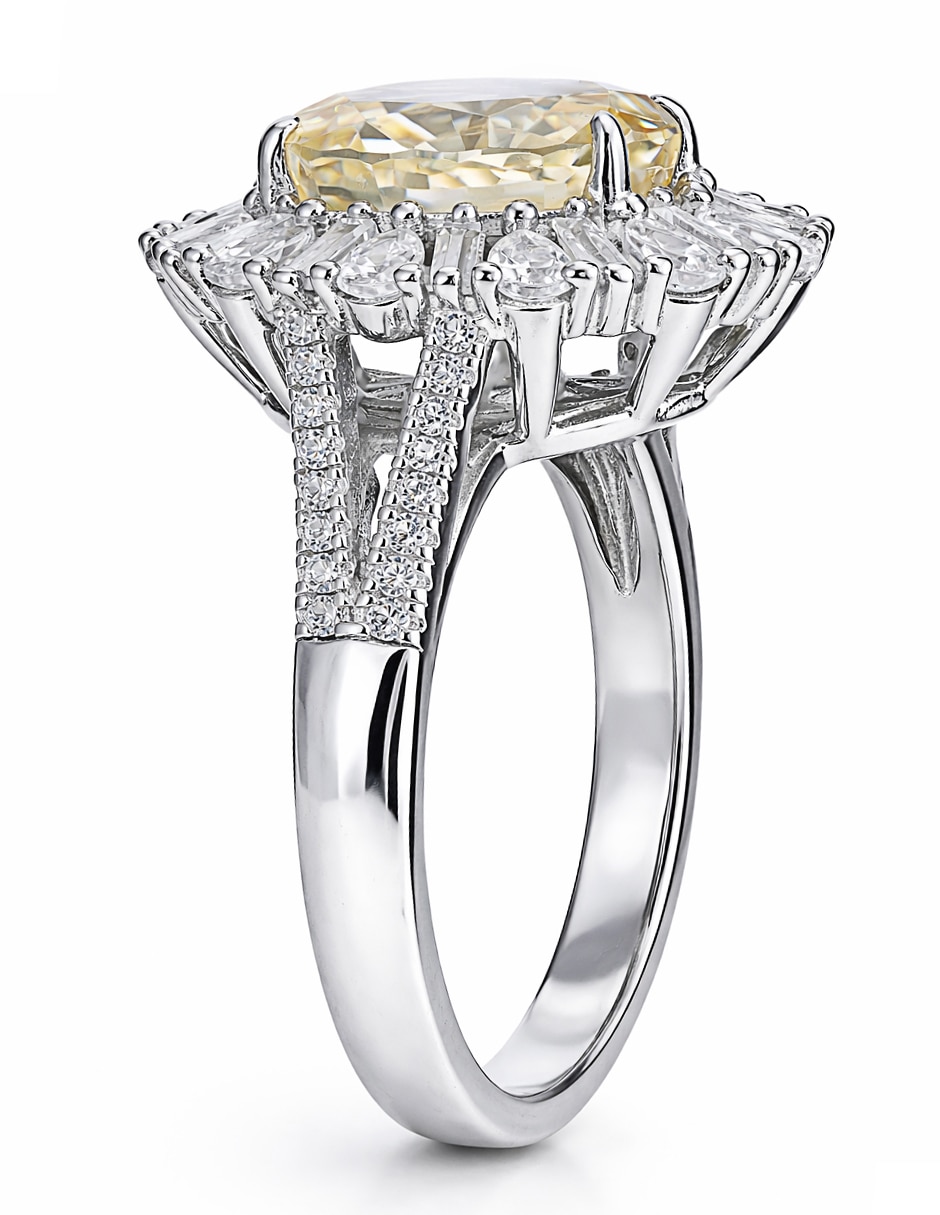 Anillo gladkova joyería p 925 de plata topacio pavé