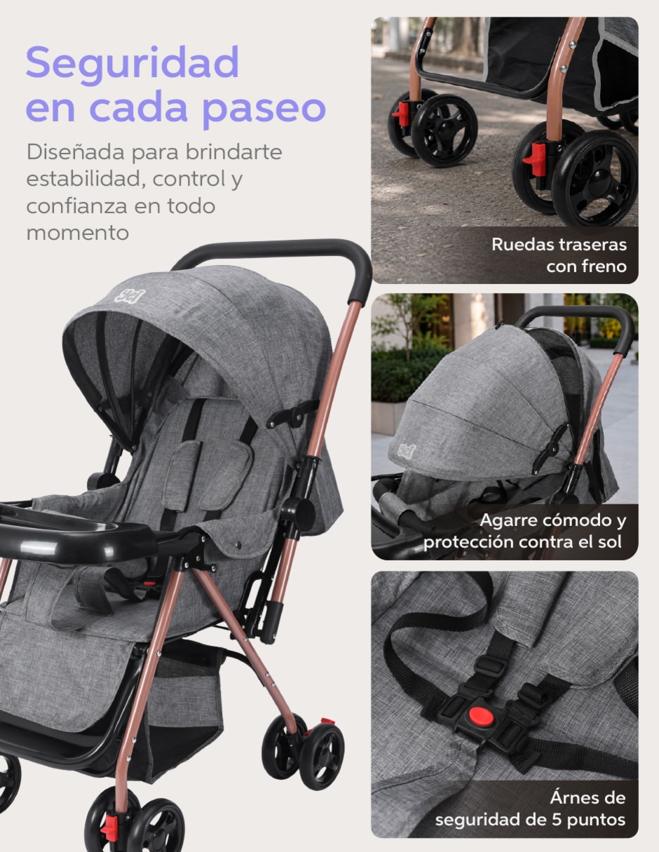 Carriola estándar carriolas y sistemas de viaje. plegable 7