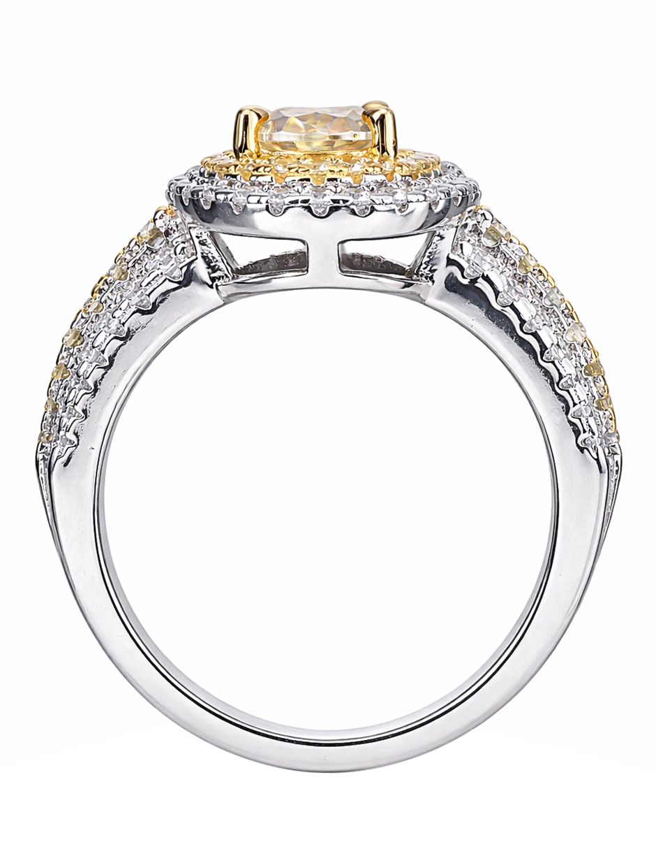 Anillo gladkova joyería p 925 de plata topacio pavé