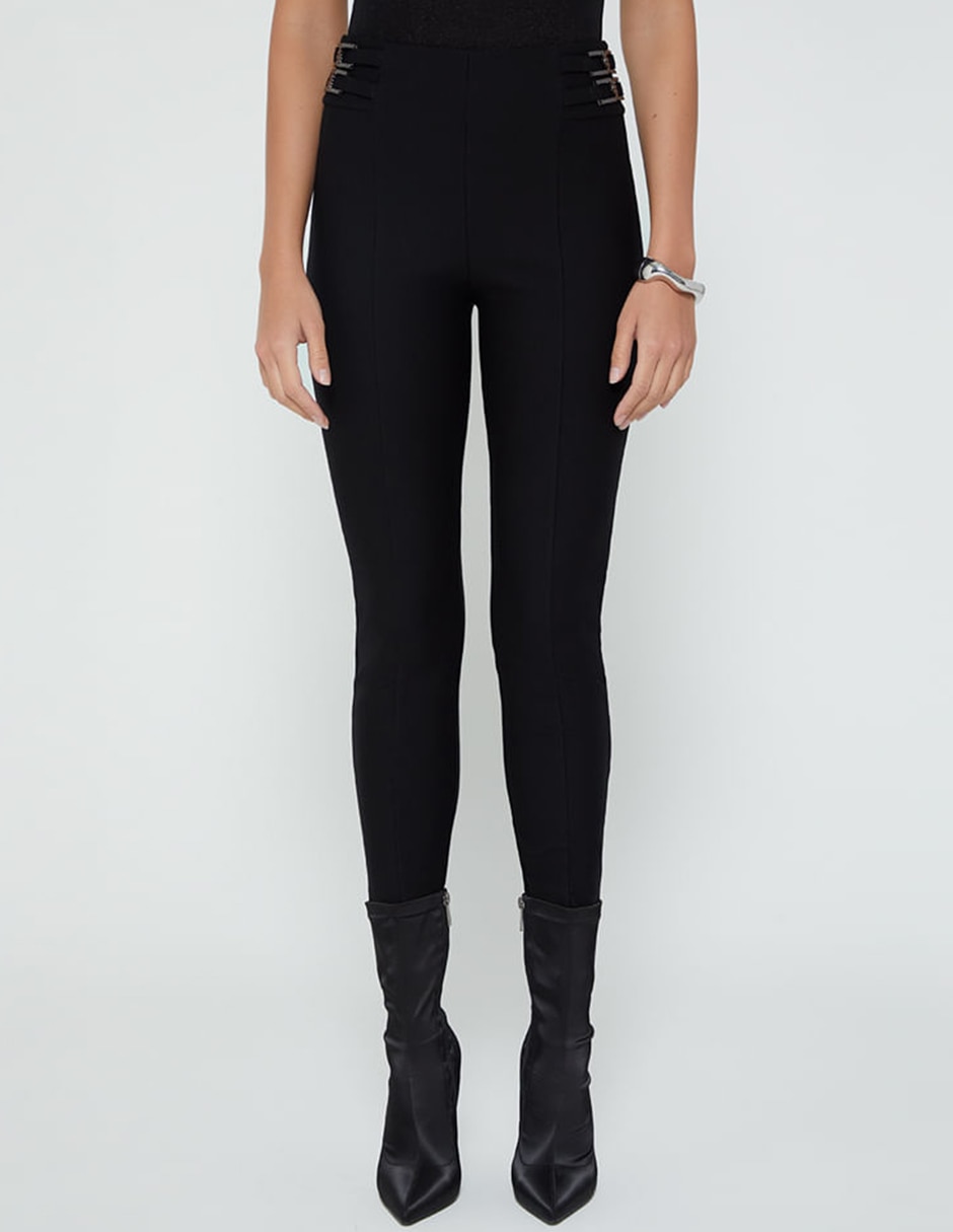 Legging a la cintura alta con elástico para mujer Legging a la cintura alta con elástico para mujer
