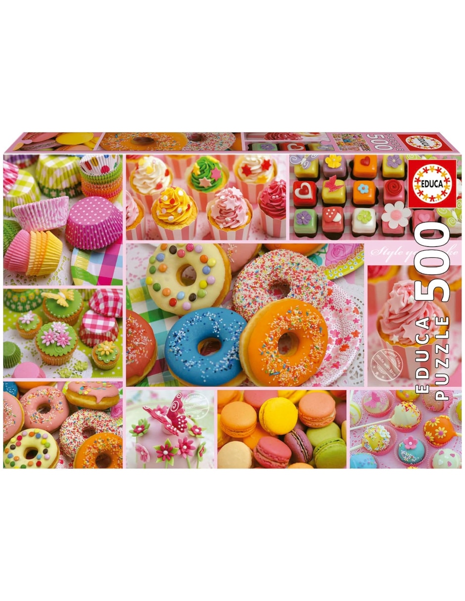 Rompecabezas Postres Collage De Dulce Educa 500 piezas
