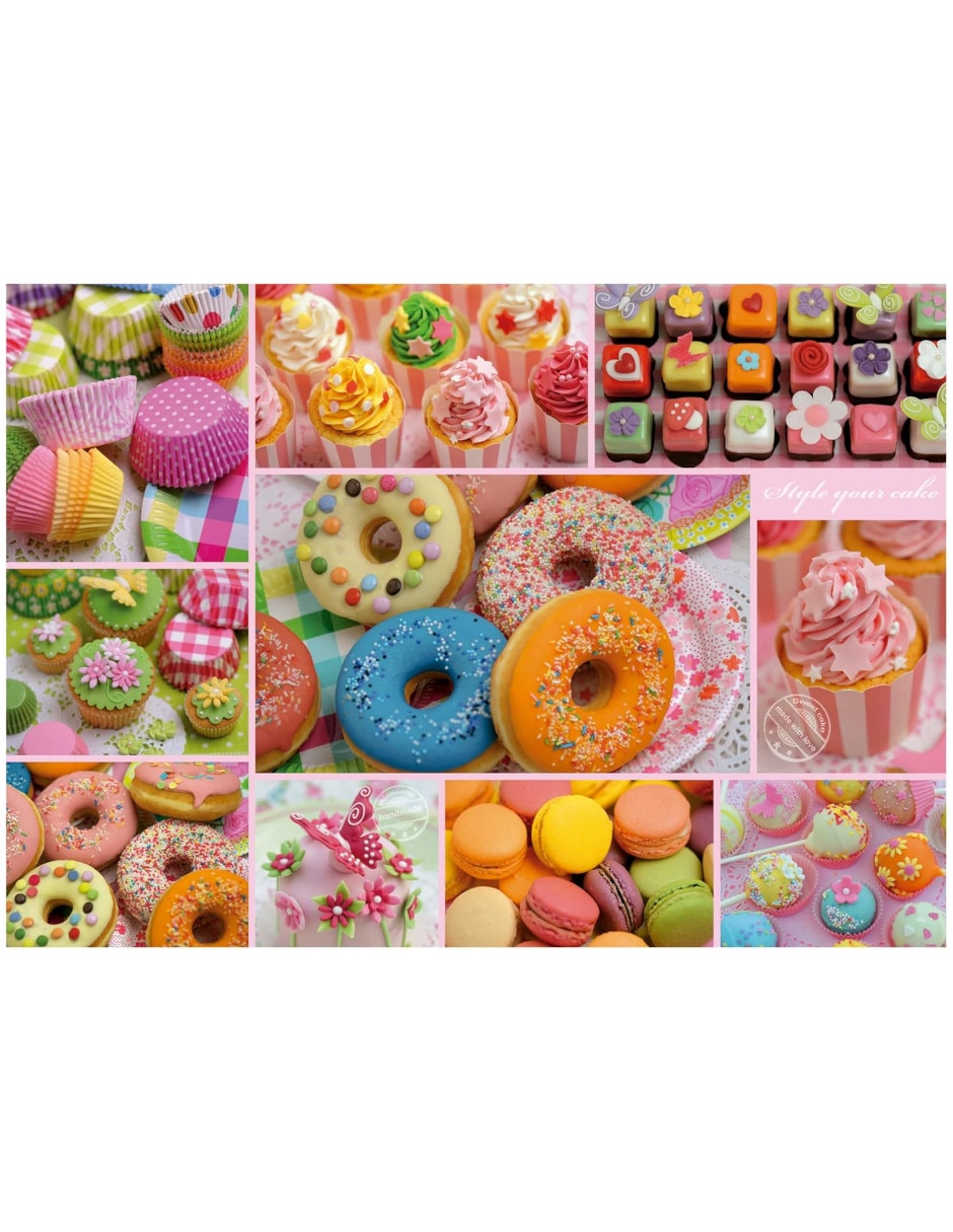 Rompecabezas Postres Collage De Dulce Educa 500 piezas