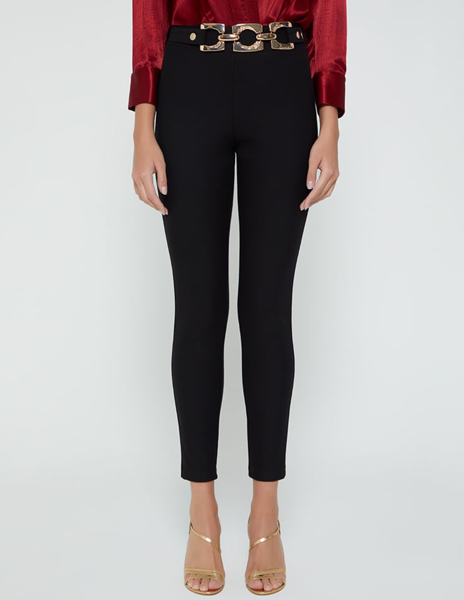 Legging a la cintura alta con elástico para mujer