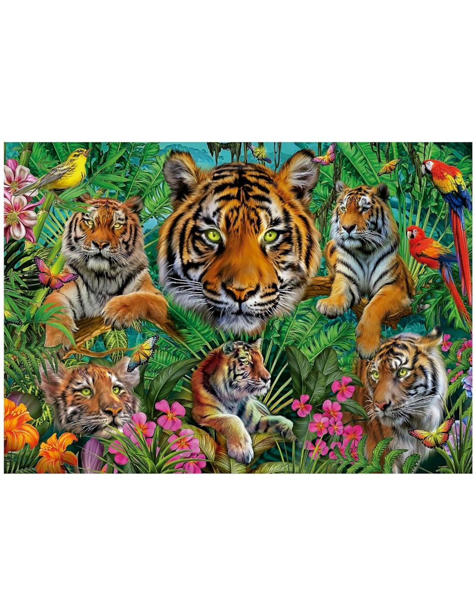 Rompecabezas Tigres Jungla Educa 500 piezas