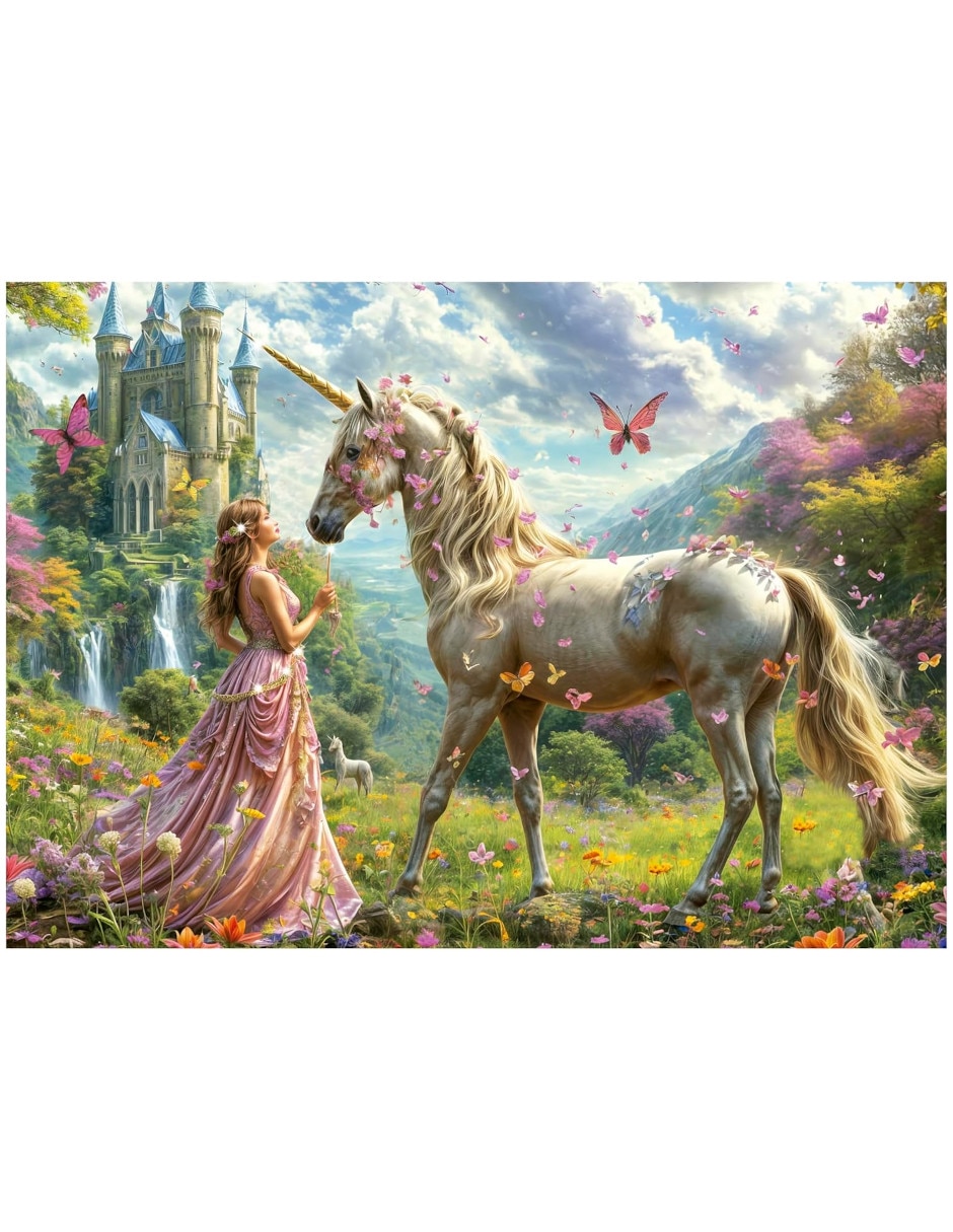 Rompecabezas Hadas mágicas Unicornios Mariposas Educa 500 piezas