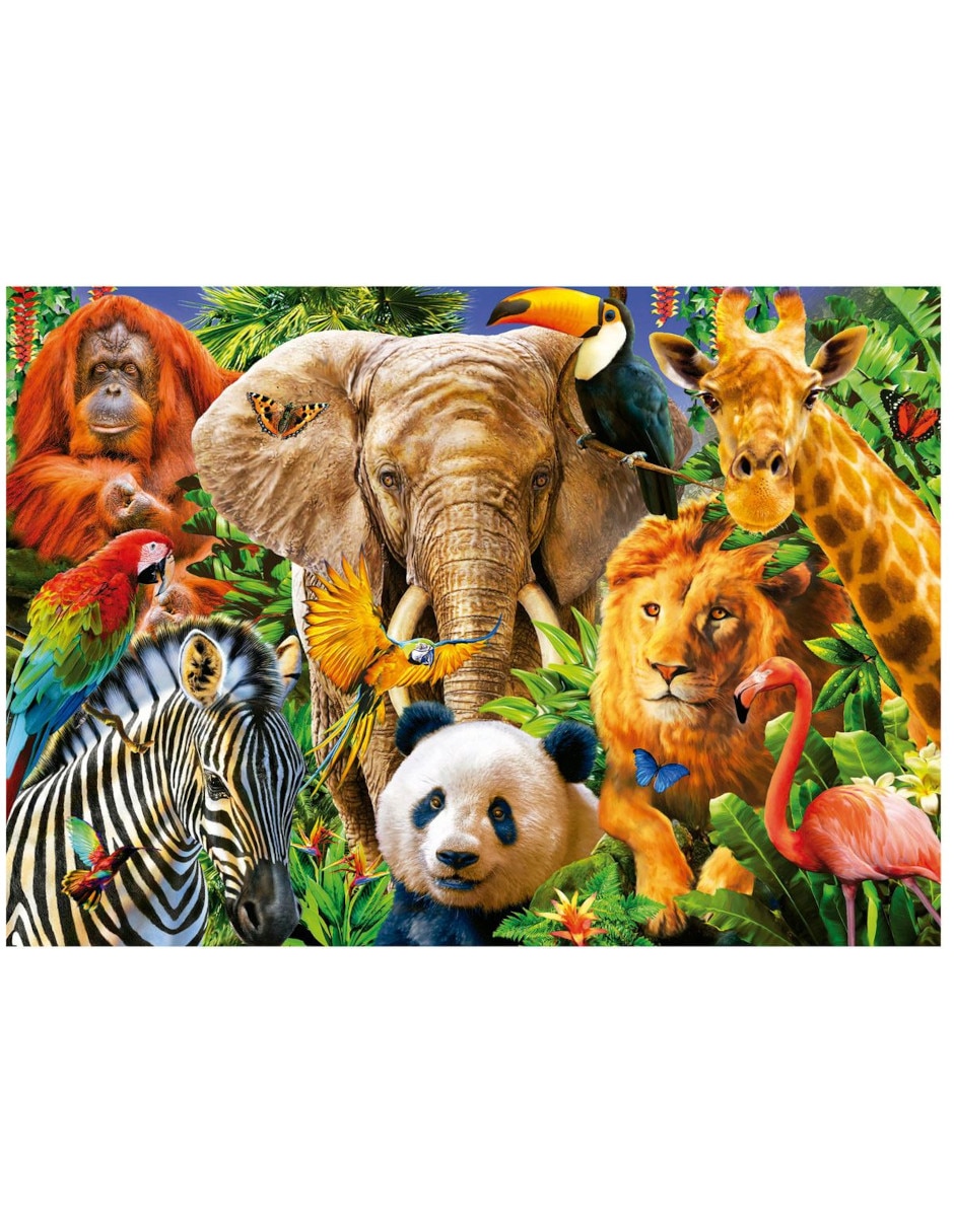 Rompecabezas Animales de la selva Collage Educa 500 piezas