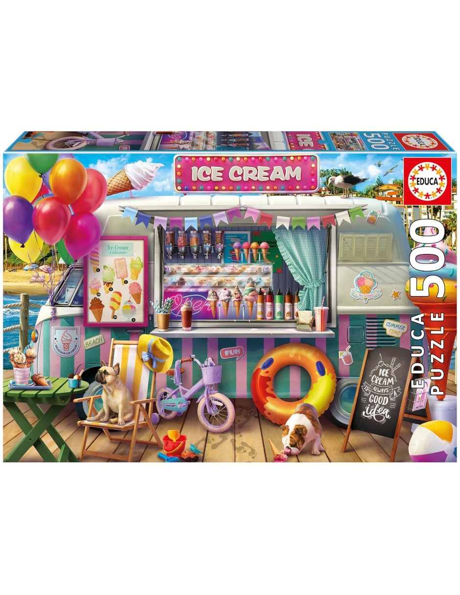 Rompecabezas Postres Furgoneta De Helados Educa 500 piezas