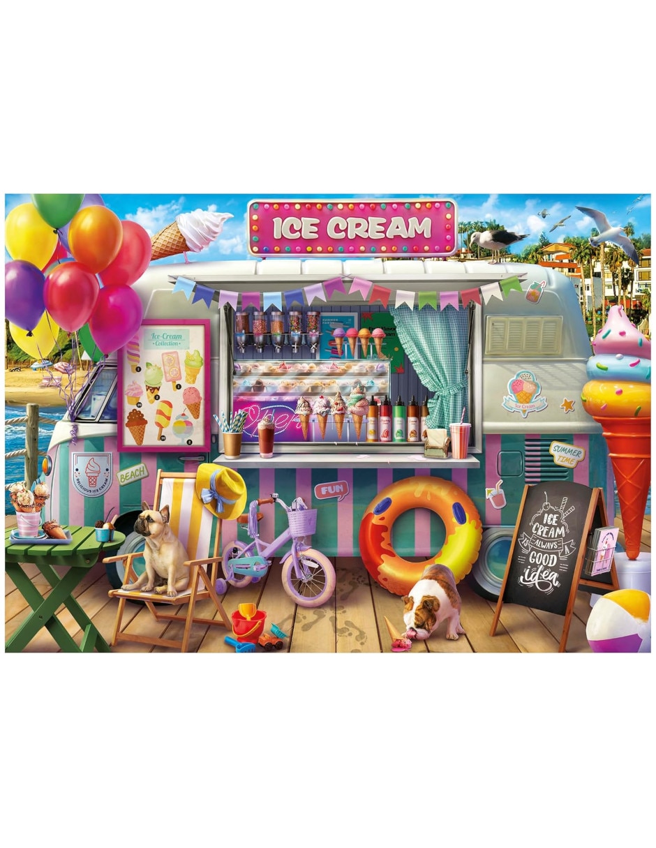 Rompecabezas Postres Furgoneta De Helados Educa 500 piezas