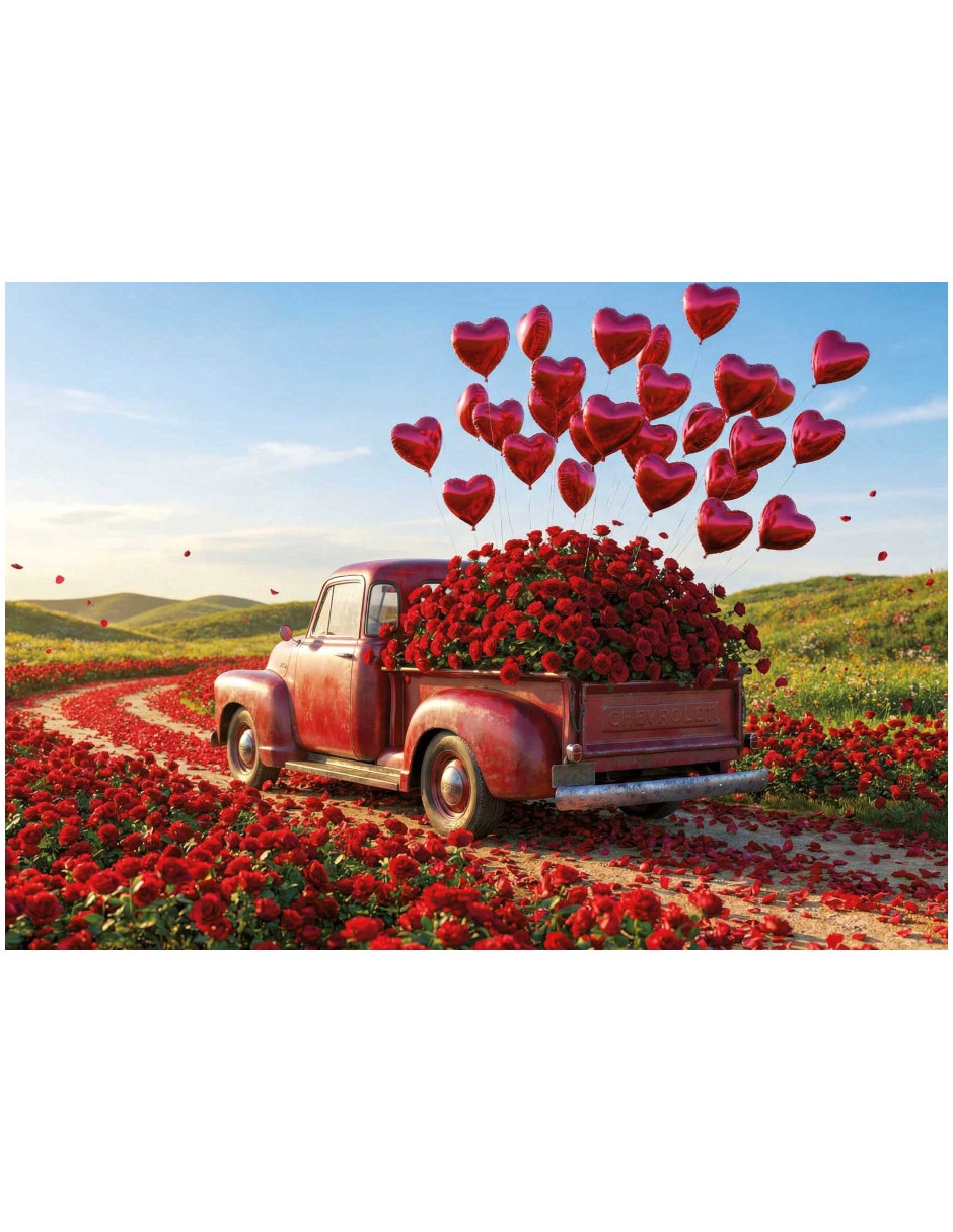 Rompecabezas Autos clásicos Plus Pickup San Valentin Educa 500 piezas