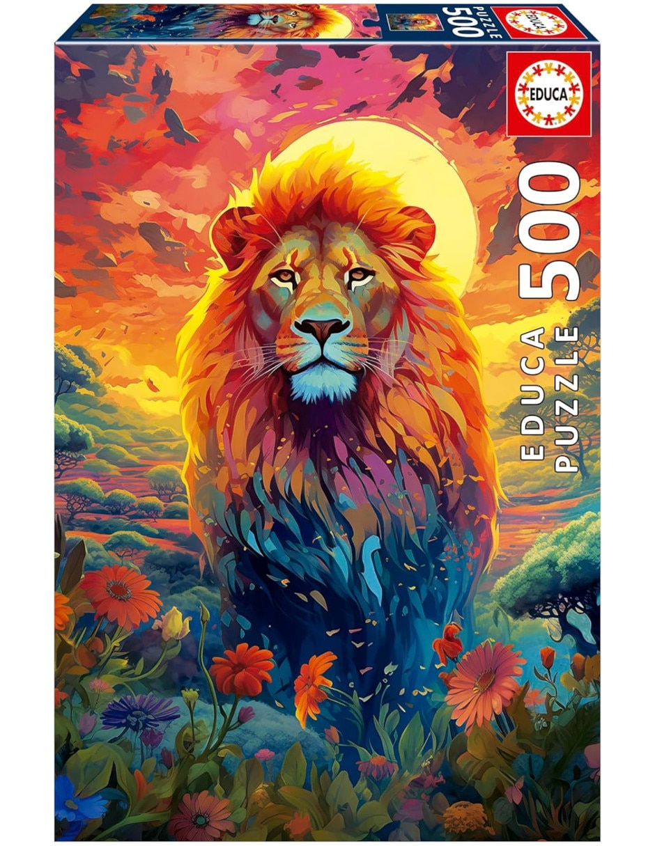 Rompecabezas Animales Mirada Majestuosa Leon Educa 500 piezas