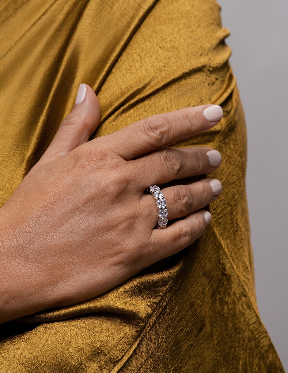 Anillo P 925 de plata zirconia brillante 3