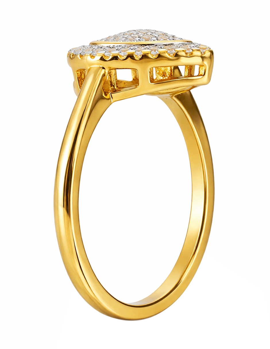 Anillo de gota gladkova joyería p 925 de plata zirconia chapa de oro