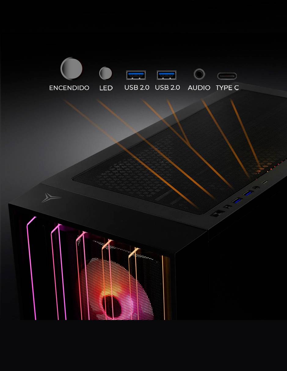 Computadora gamer Yeyian Mirage-S YPA-MS5500B-96XP1M AMD Ryzen 5 AMD Radeon 16 GB RAM 1 TB SSD