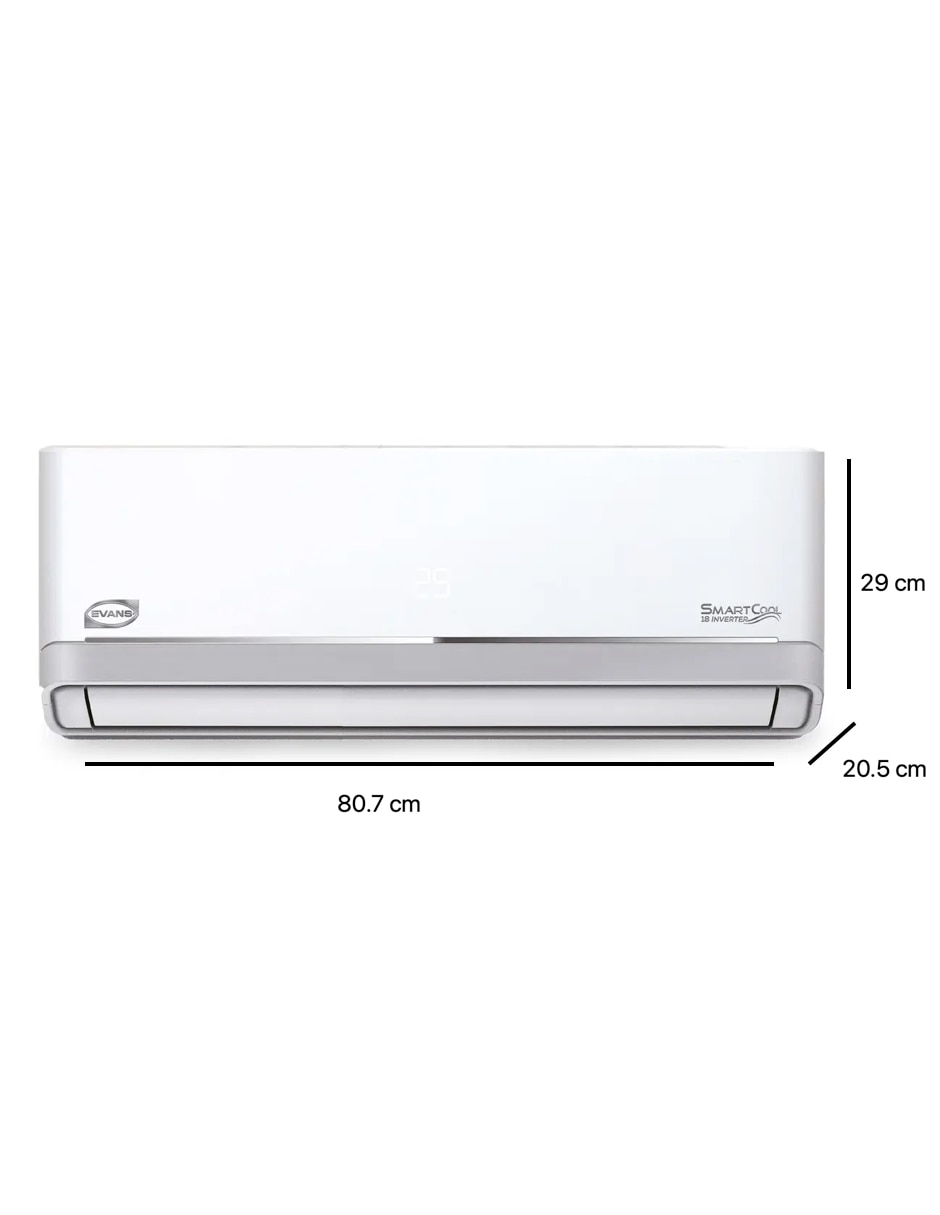 Aire acondicionado mini split inverter Evans frío y calor AC-MSI-1t11518D