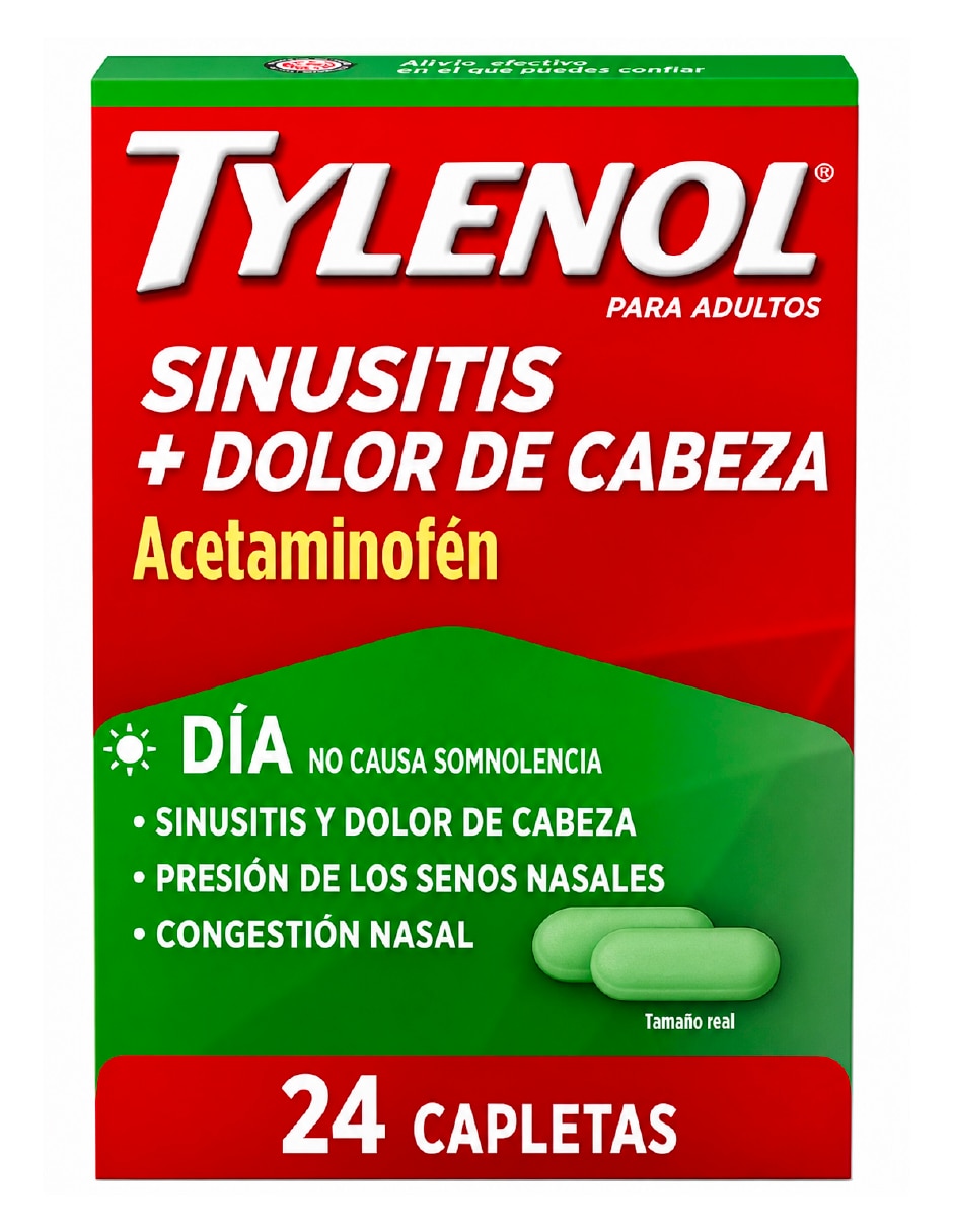 Tabletas para desinflamar y aliviar dolor intenso sinusitis + dolor de cabeza 24 tabletas