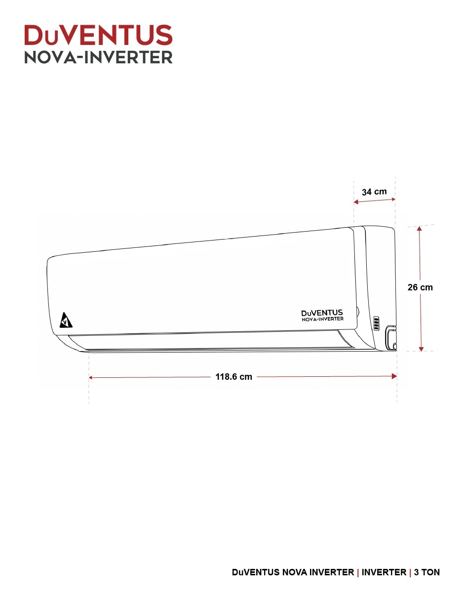 Aire acondicionado mini split Nova Classic frío 36000 BTU IVR/OVR9M361FOO2 220 V 8
