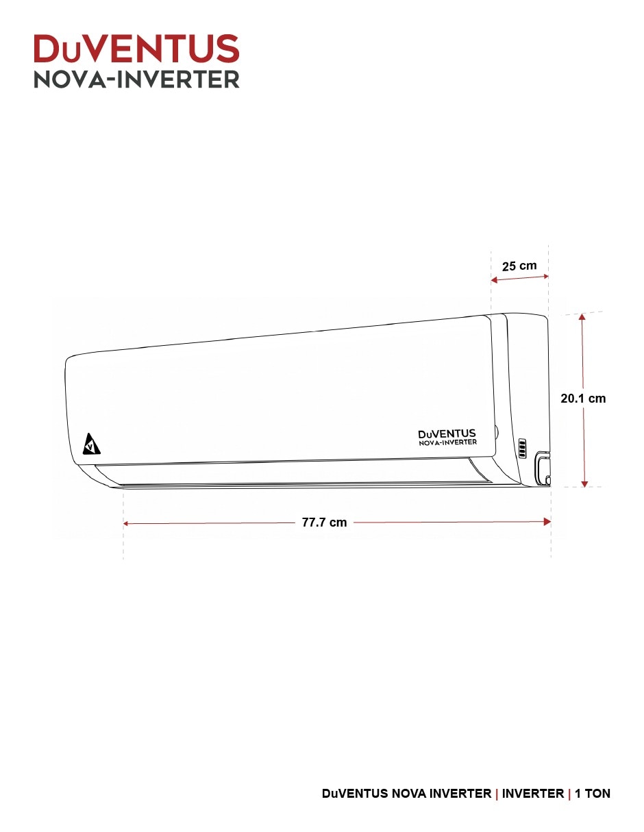 Aire acondicionado mini split Duventus Nova Classic IVR/OVR9M120FOO2 110 V