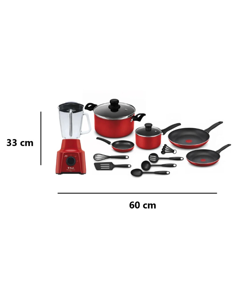 Batería de cocina Tfal Easy Care de aluminio 17 piezas