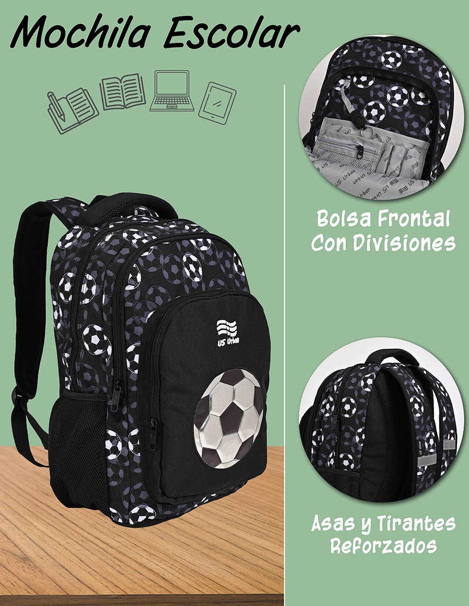 Set mochila escolar Us Urban para niño