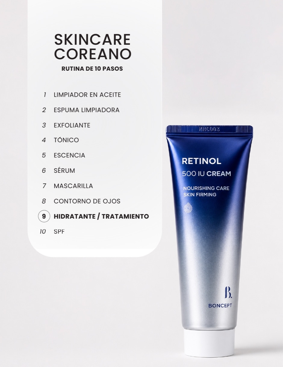 Crema hidratante antiedad boncept retinol 500IU Tonymoly