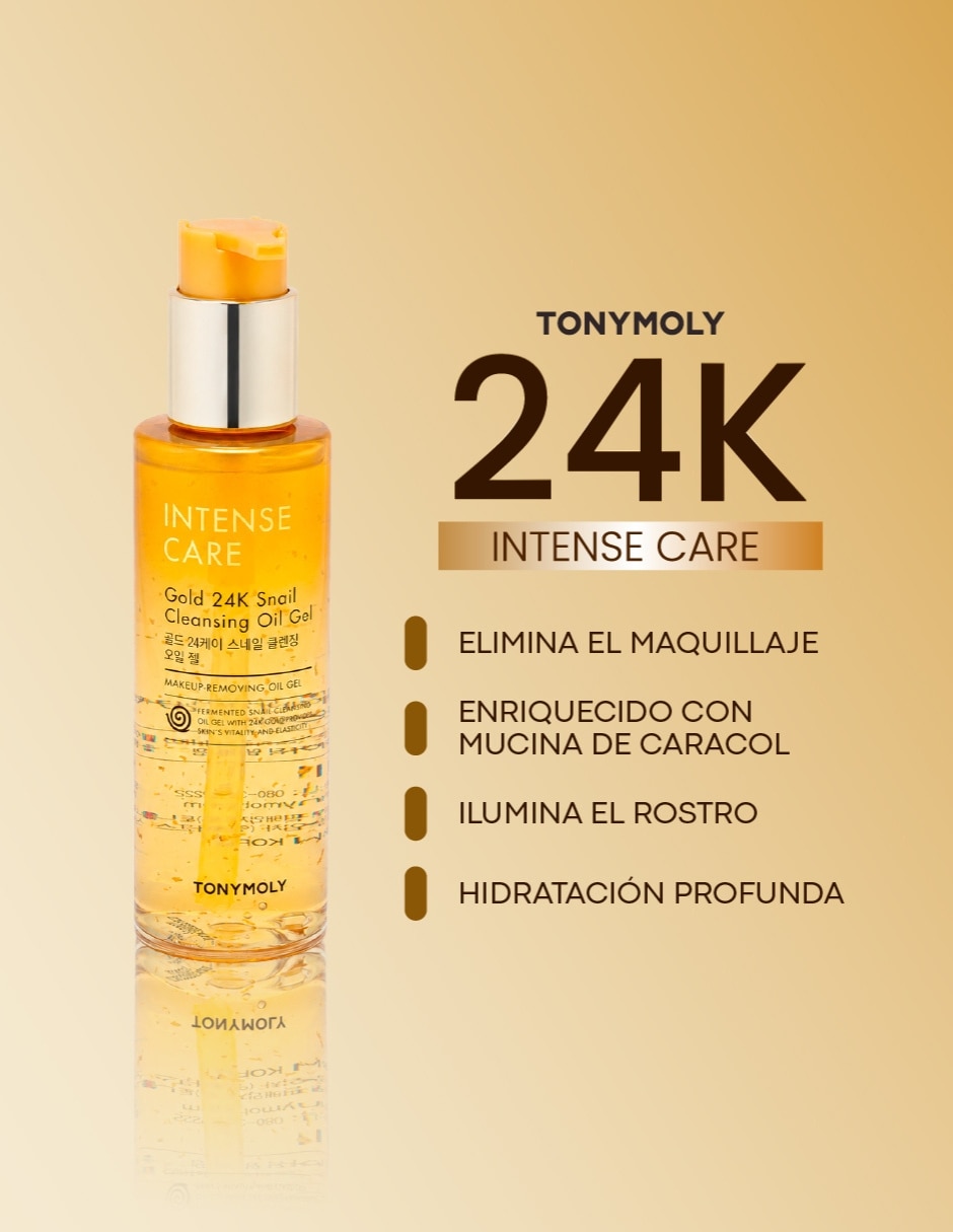 Gel hidratante limpiador Intense Care gold 24 K Snail Tonymoly 4