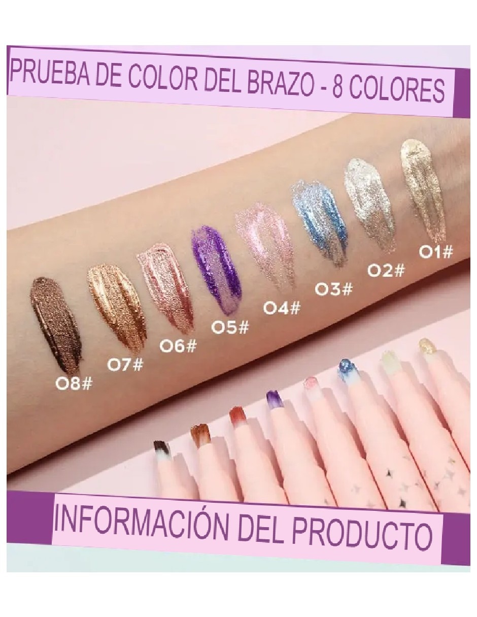 Sombra para ojos Genérica 8 tonos