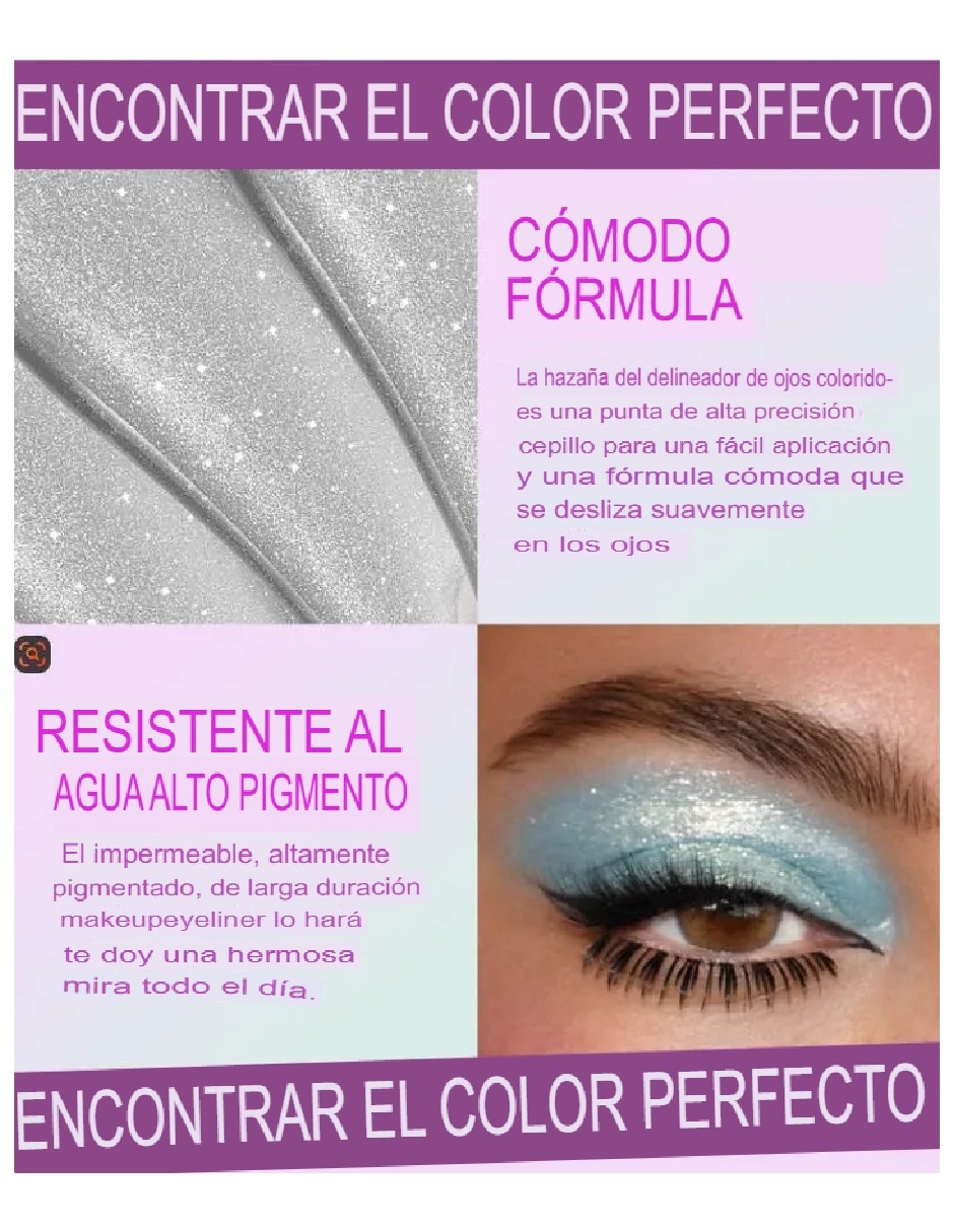 Sombra para ojos Genérica 8 tonos