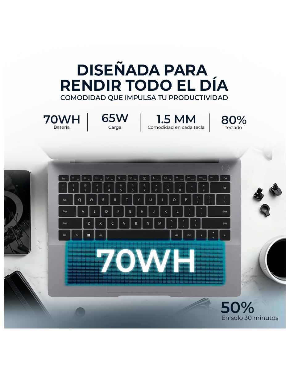 Laptop touch Huawei FlemingH-W7611T 14.2 pulgadas 2.8 K Intel core ultra 7 integradas 16 GB RAM 1 TB SSD