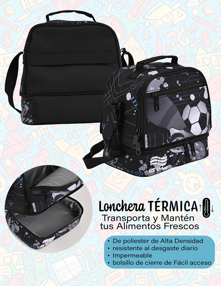 Set mochila escolar Fútbol Us Urban para niño
