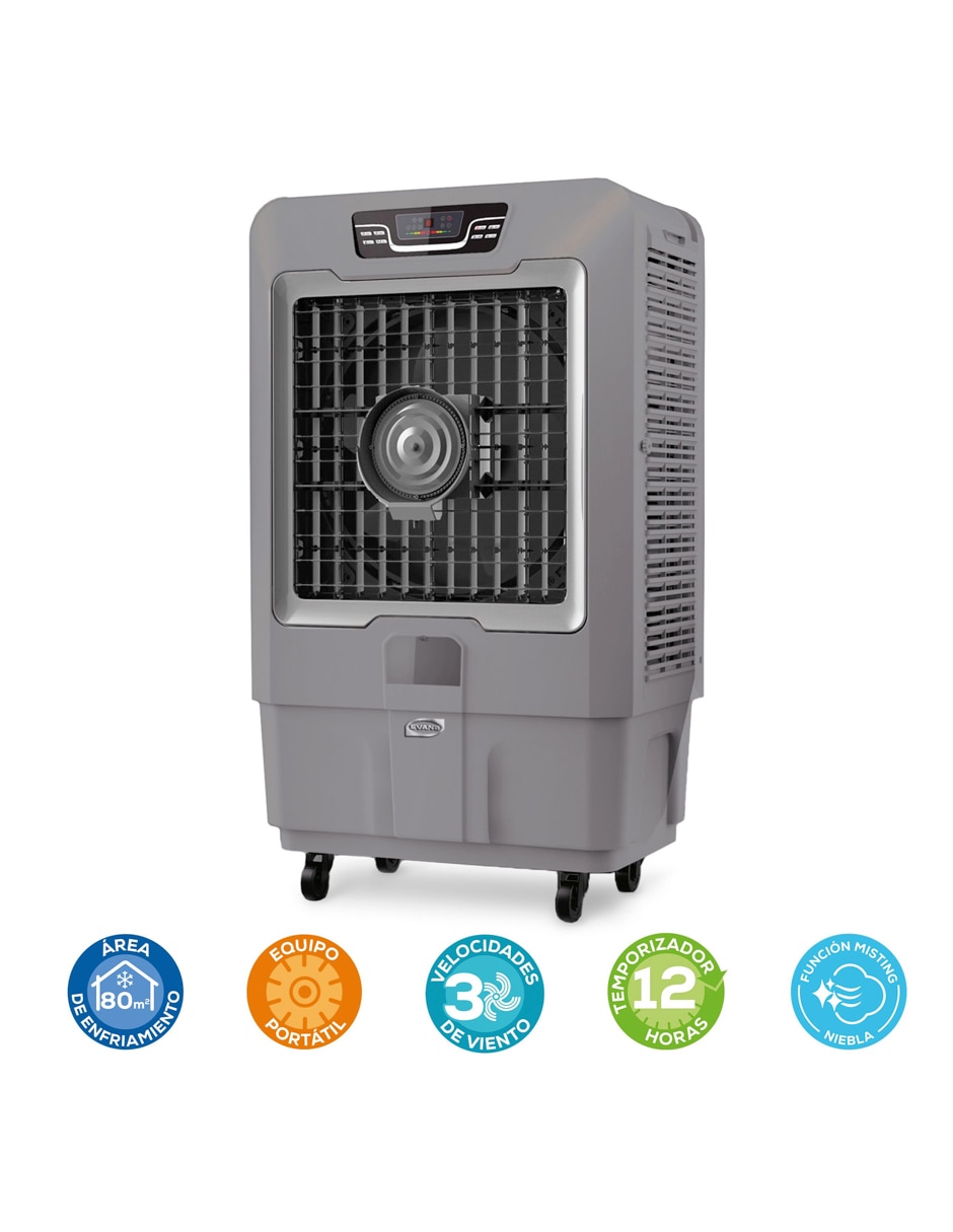 Enfriador evaporativo Evans con control remoto 3 velocidades