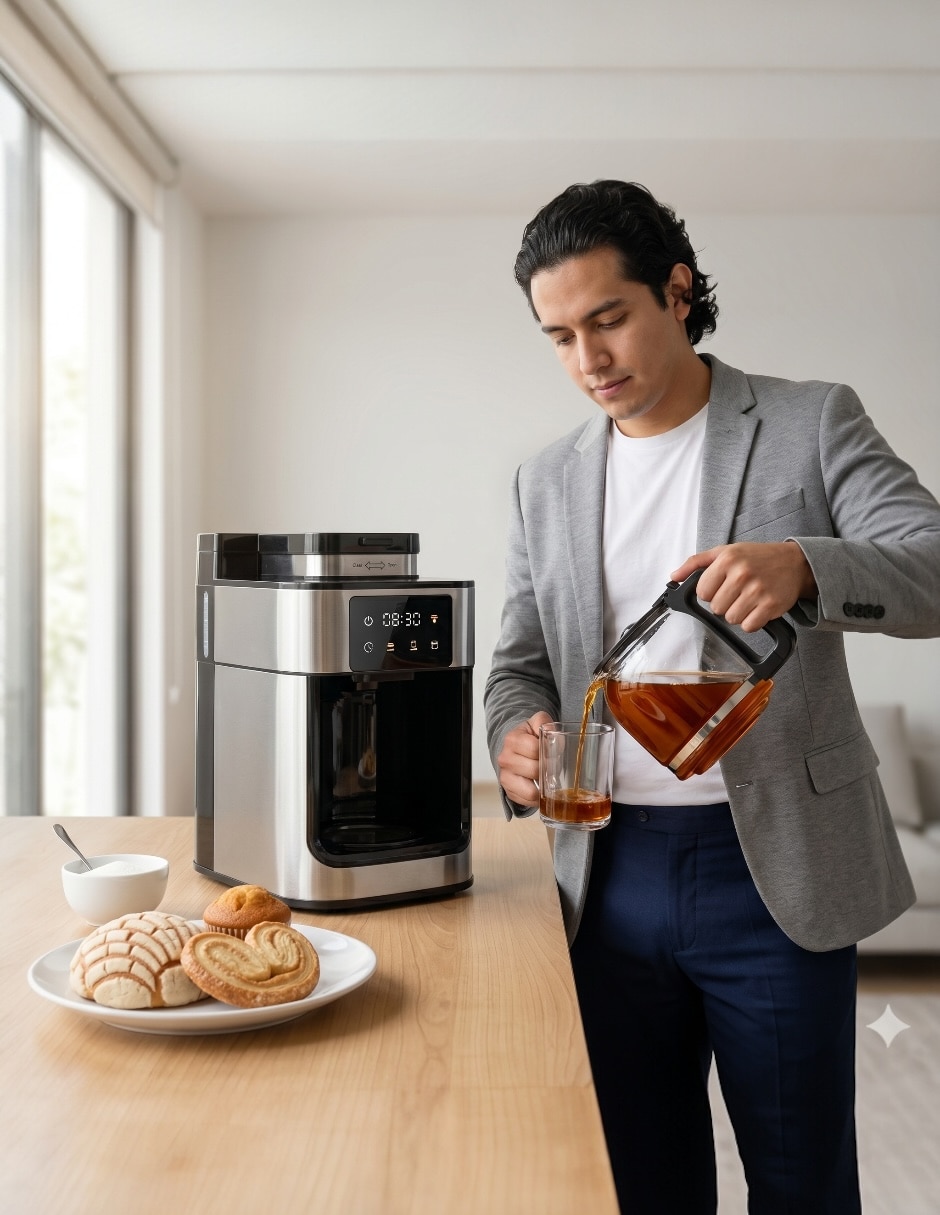 Cafetera con molino Kashbill C25