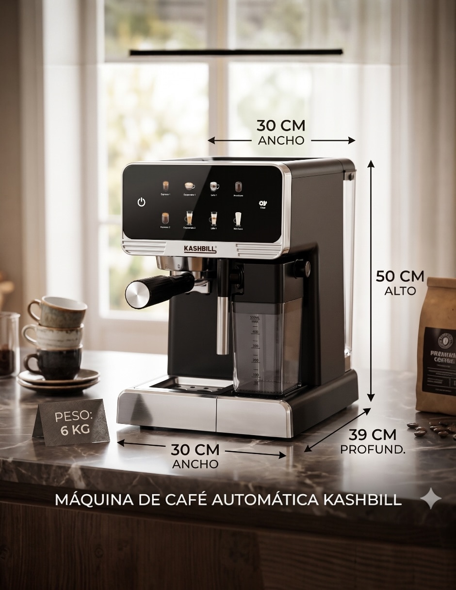 Cafetera con molino Kashbill C26
