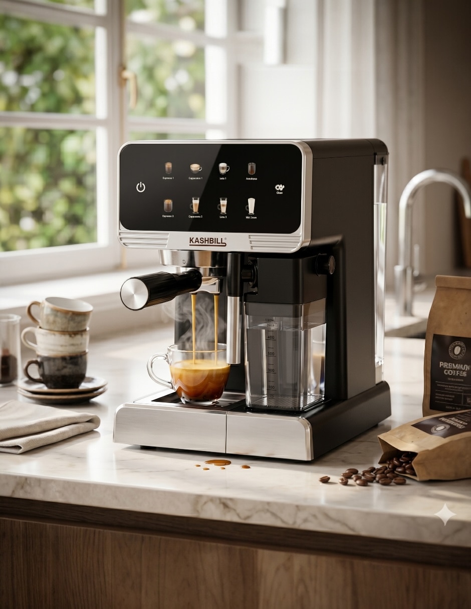Cafetera con molino Kashbill C26