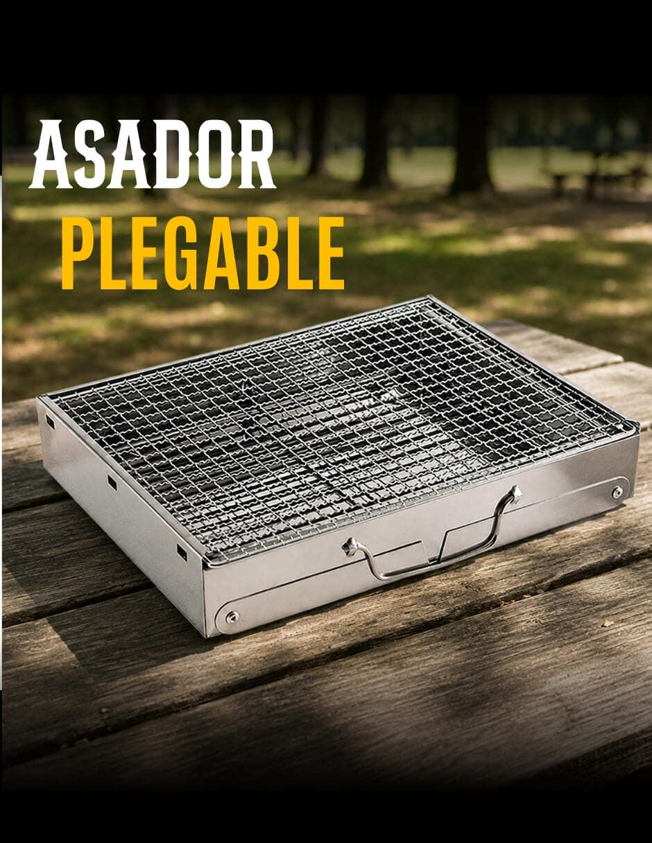 Asador de carbón Ecomlab de acero inoxidable