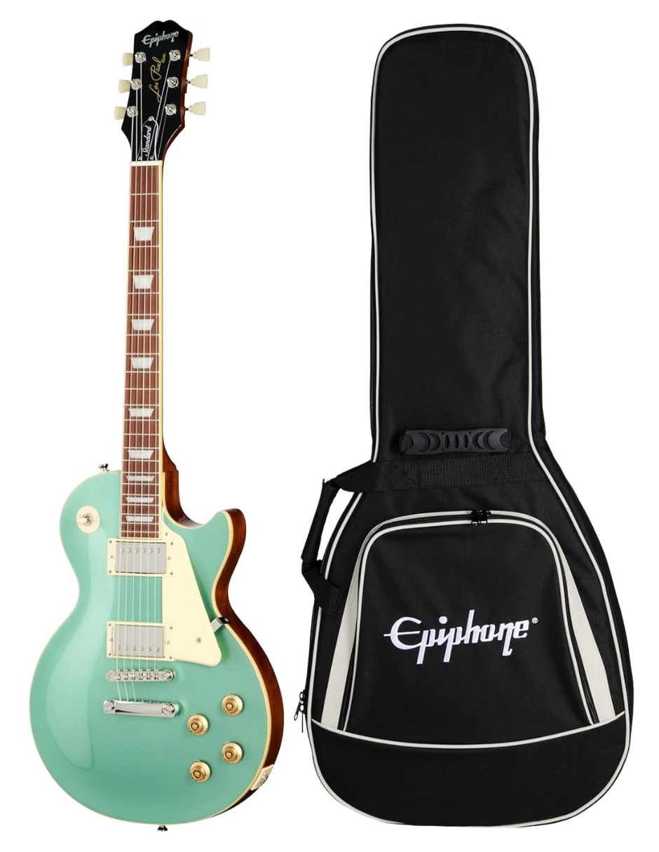 Guitarra eléctrica Epiphone les paul standard 50s inverness green con gig bag