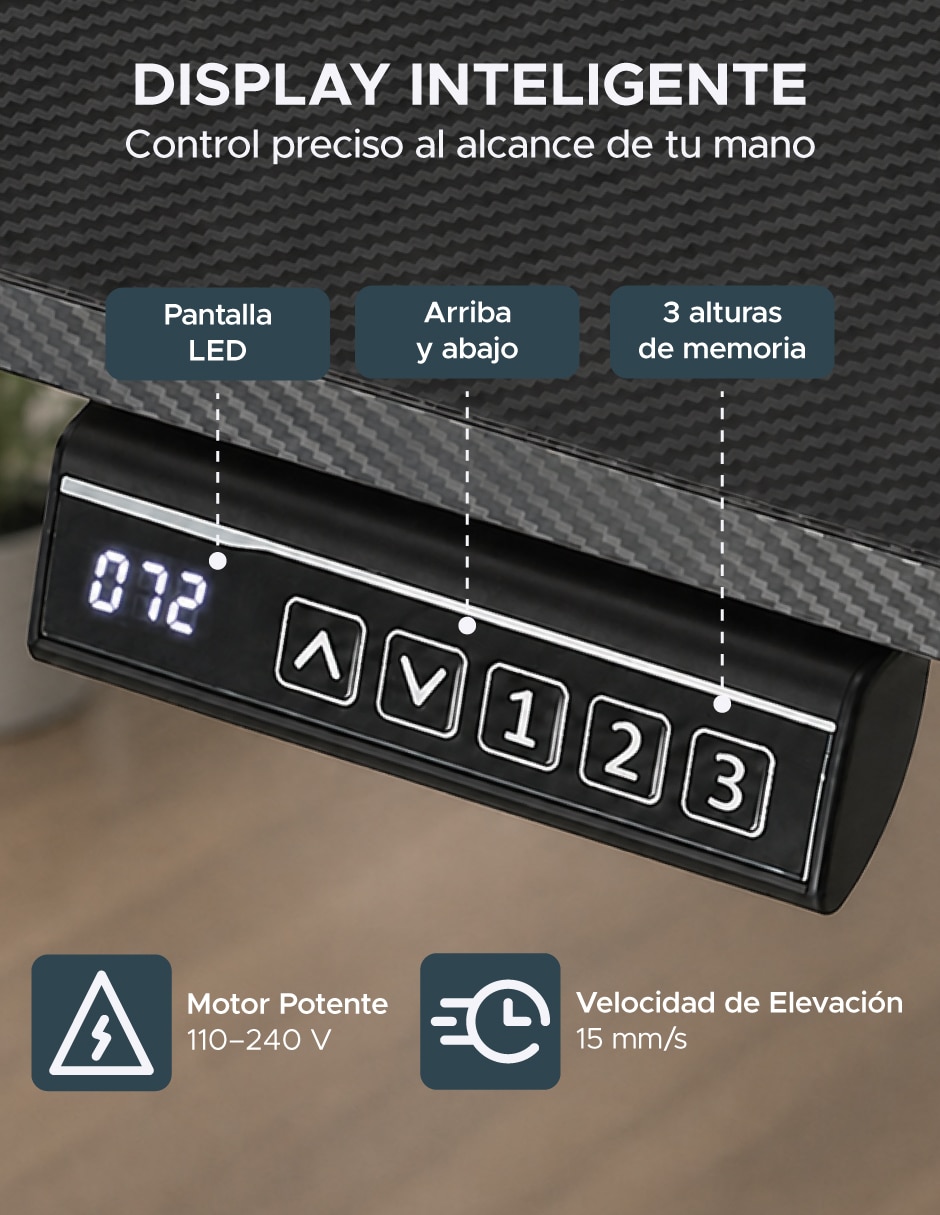 Escritorio eléctrico elevable 6