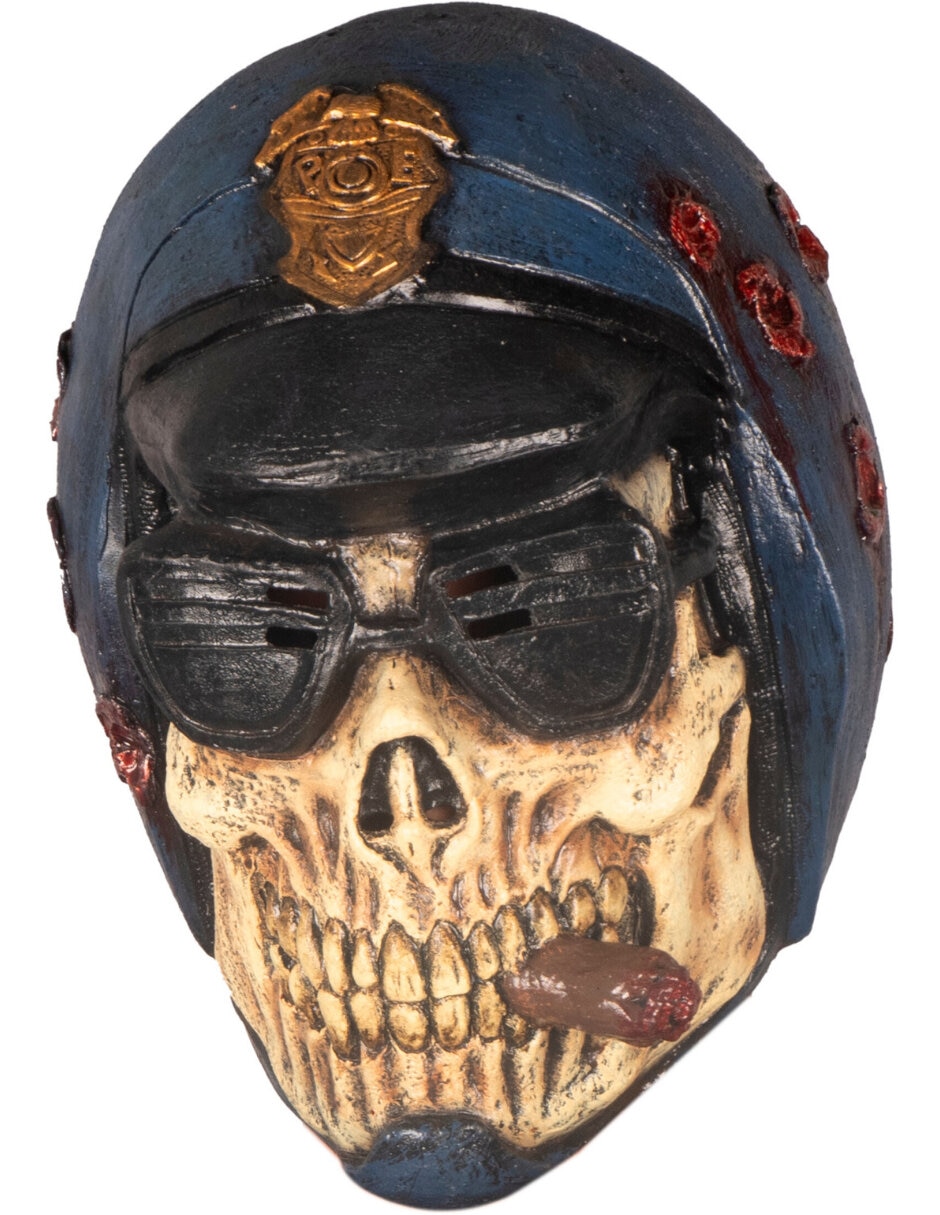 Máscara para disfraz de calavera policía Máscara para disfraz de calavera policía