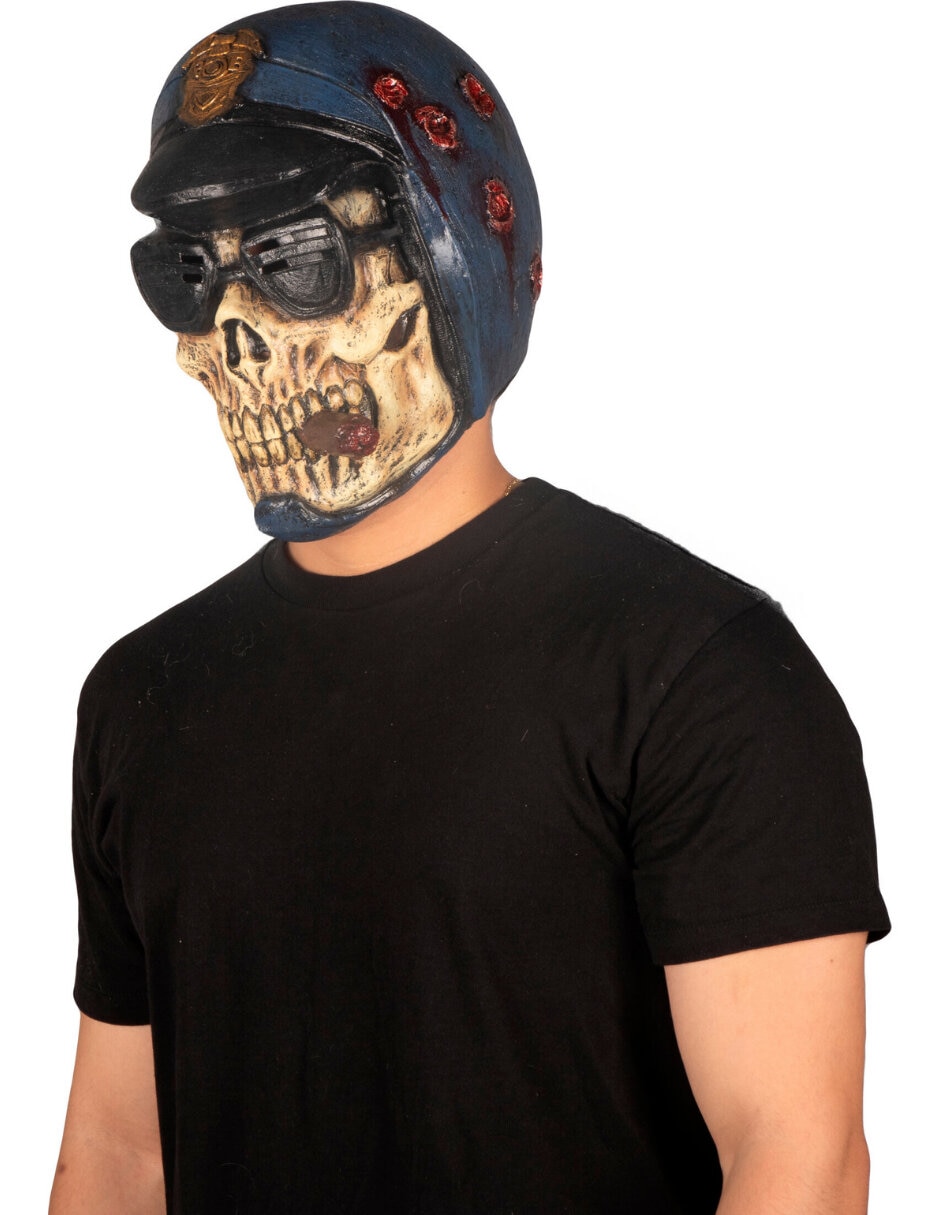 Máscara para disfraz de calavera policía Ghoulish Productions