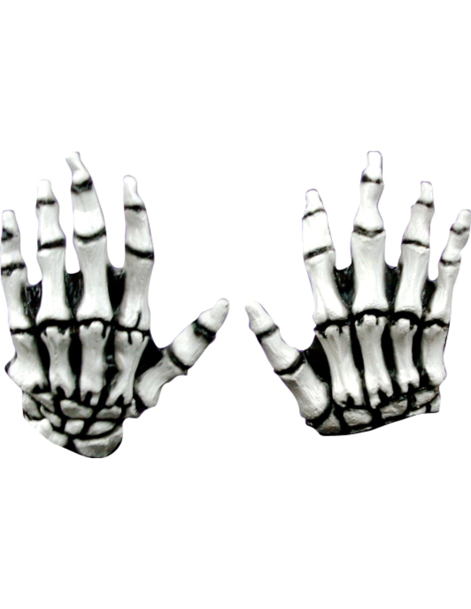 Guantes para disfraz de mano de esqueleto