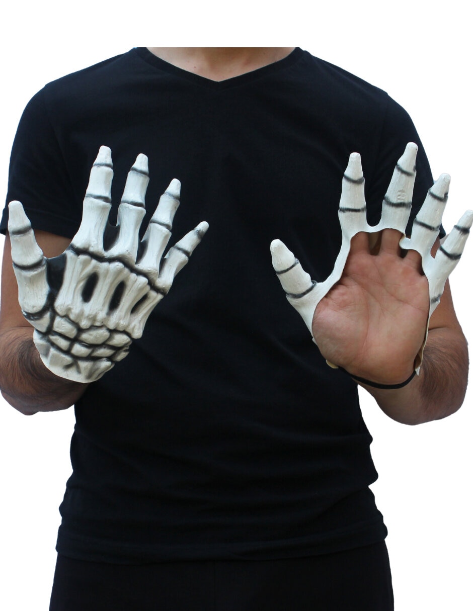 Guantes para disfraz de mano de esqueleto Ghoulish Productions