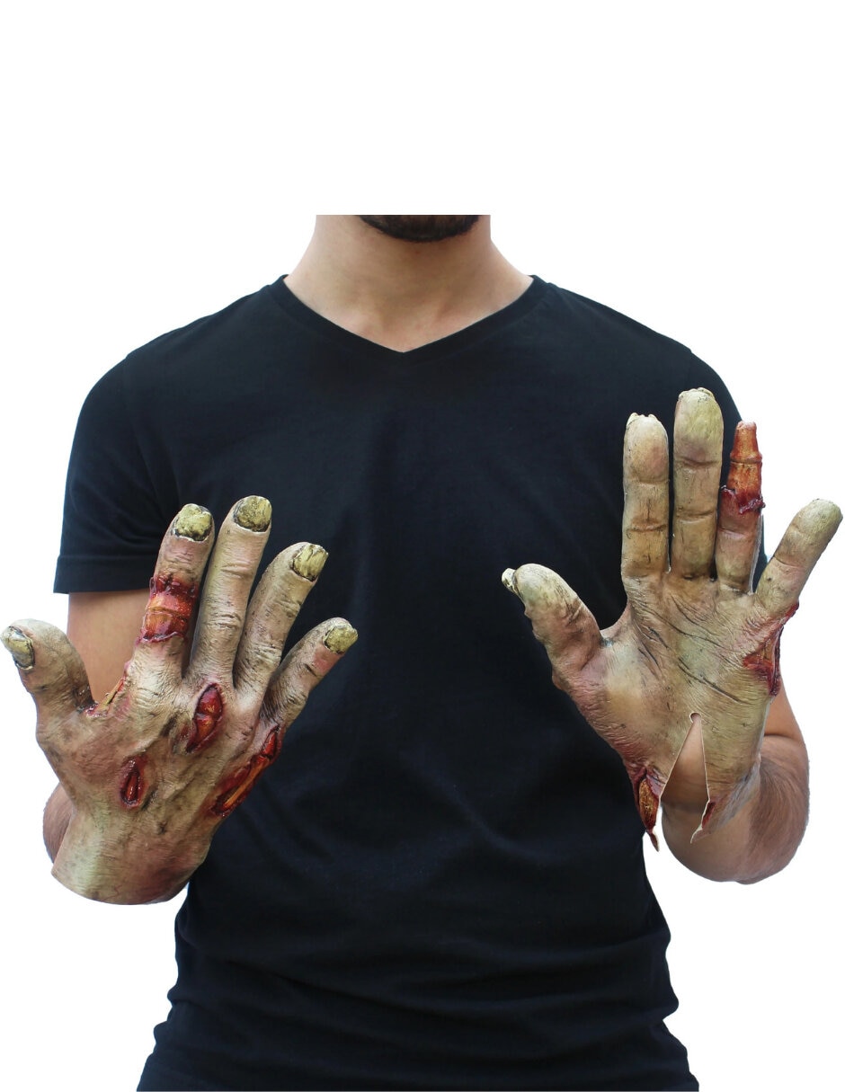 Guantes para disfraz de mano de zombie Ghoulish Productions