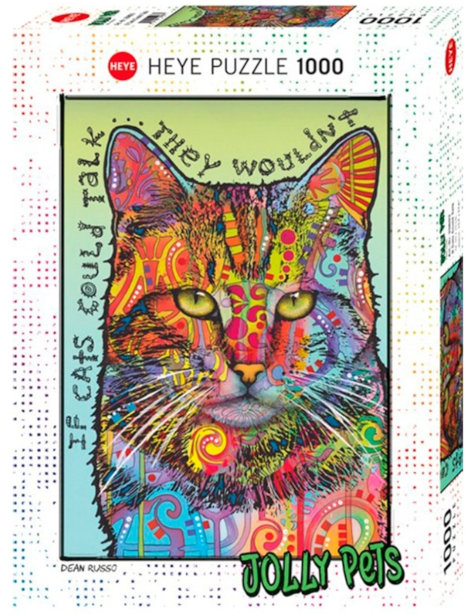 Rompecabezas si los gatos hablaran Jolly pets gato Heye 1000 piezas