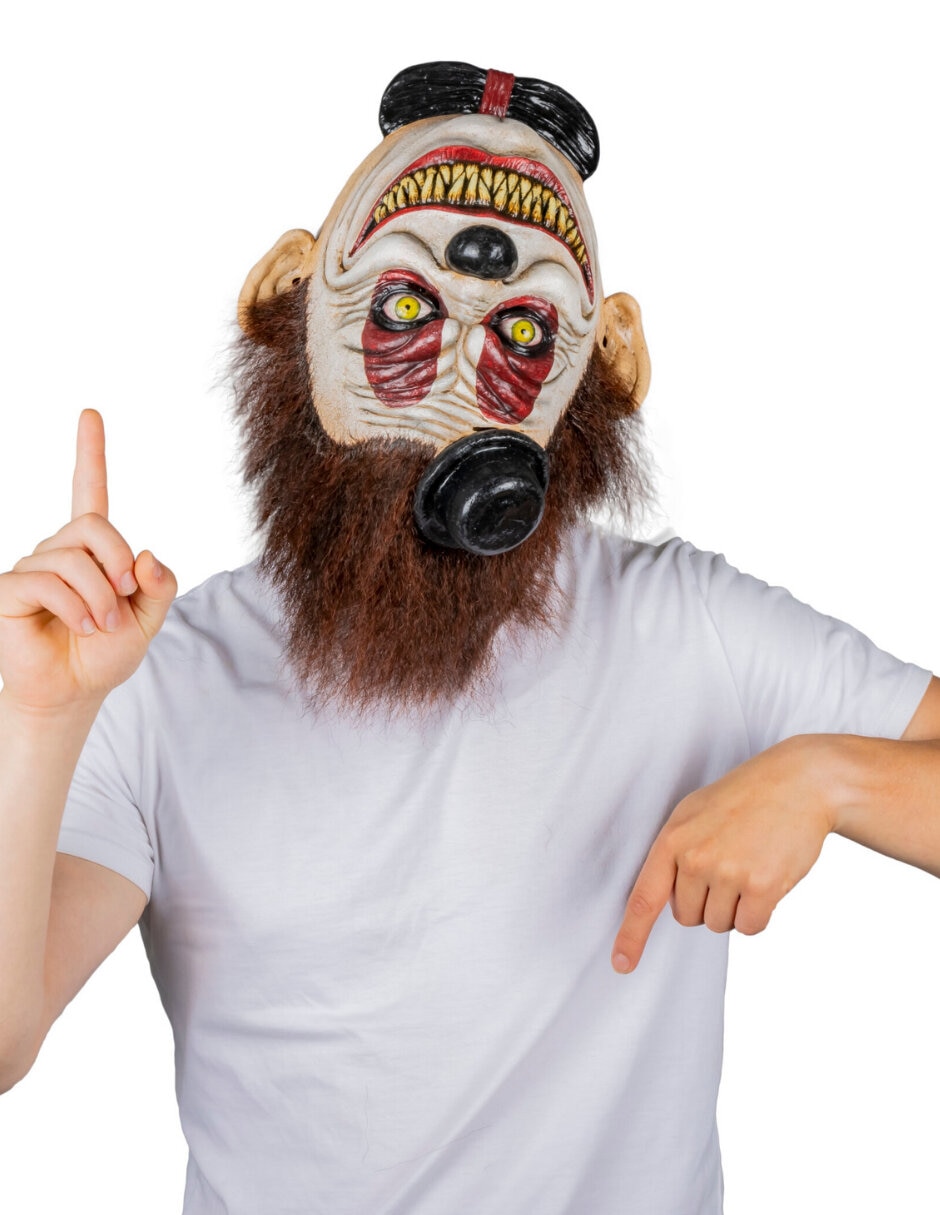Máscara para disfraz de cabeza payaso Ghoulish Productions