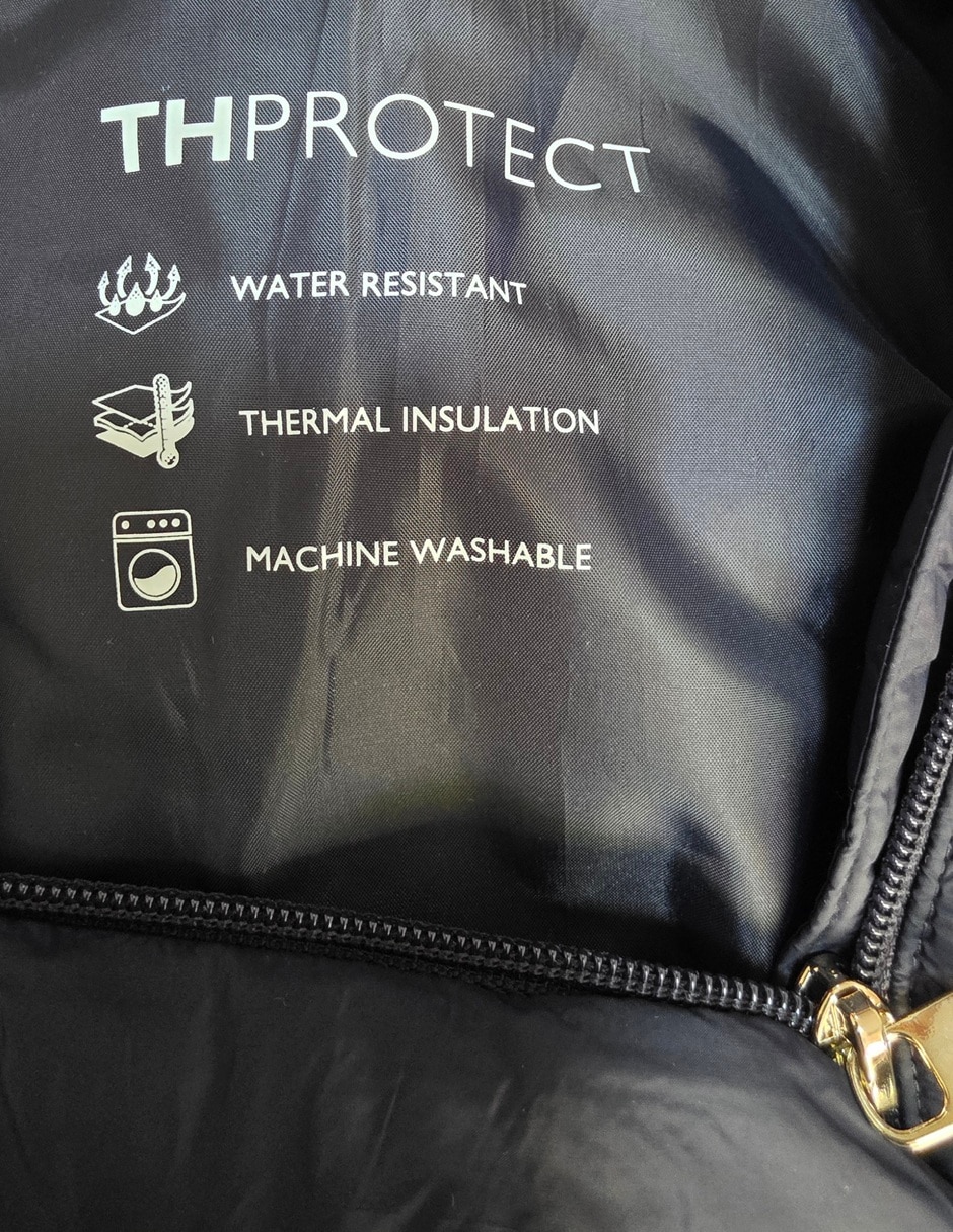 Chaleco Tommy Hilfiger resistente al agua de nylon para mujer