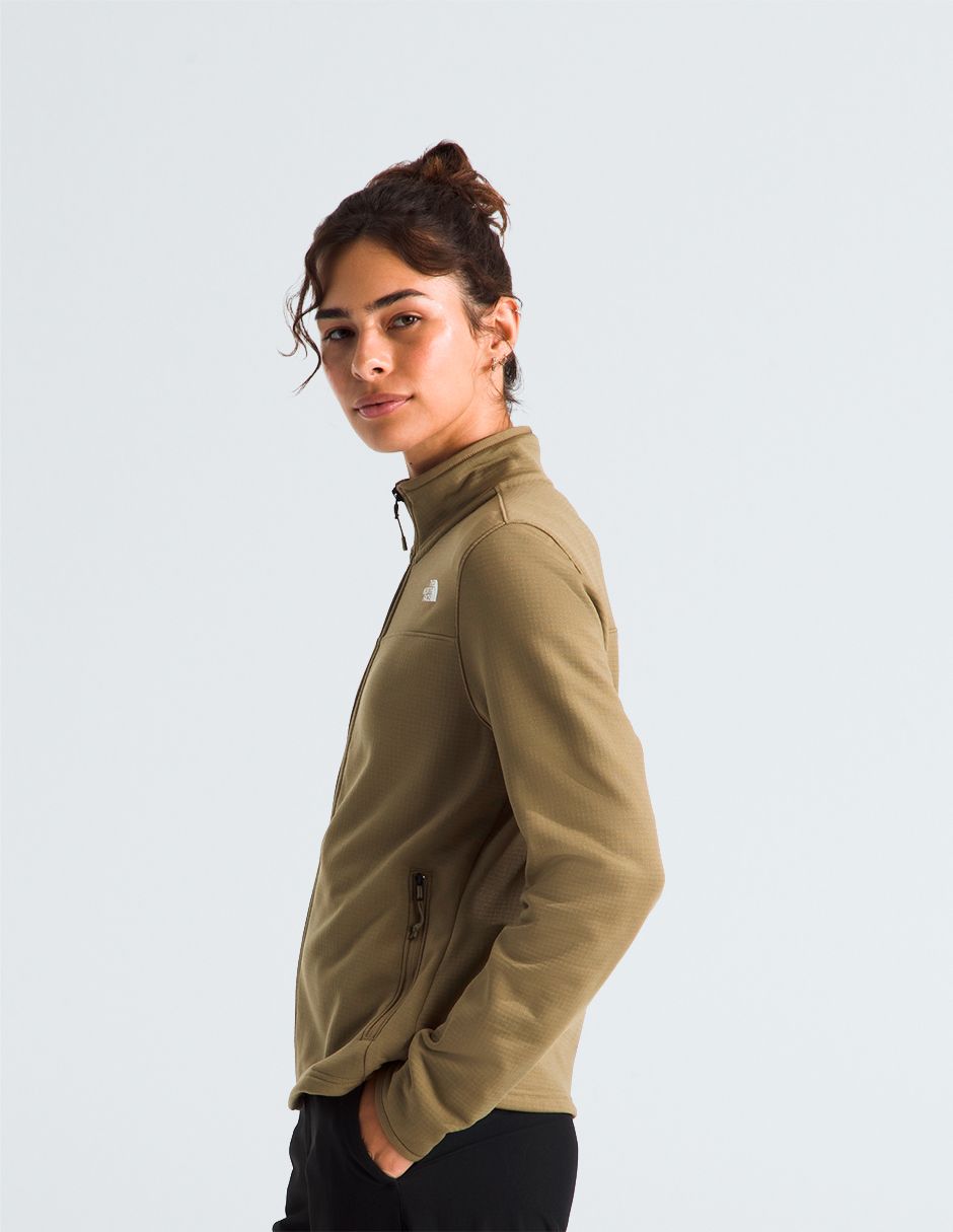 Chamarra casual The North Face Polar Cedar Trail Grid Cierre Completo impermeable para mujer