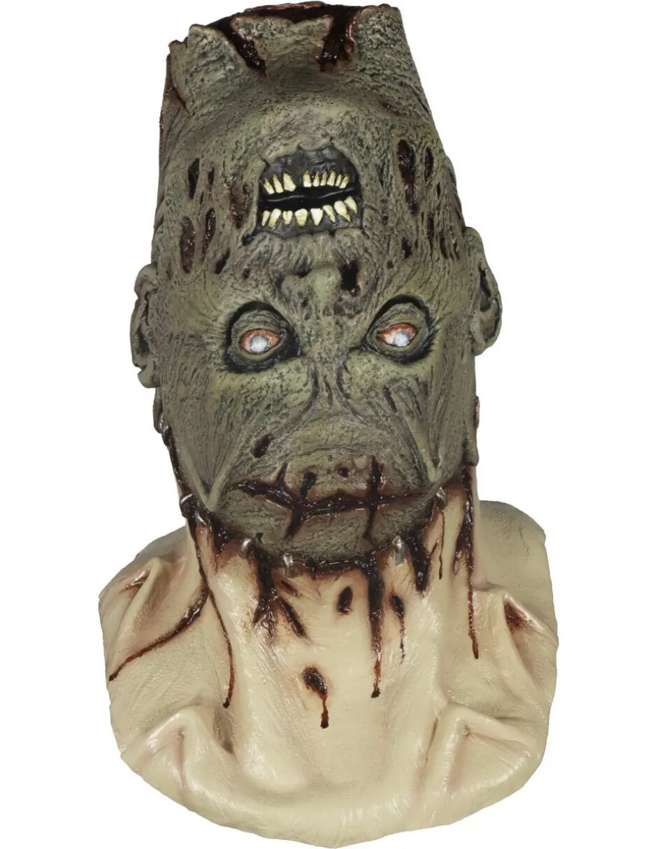 Máscara para disfraz de monstruo con cabeza al reves halloween Ghoulish Productions
