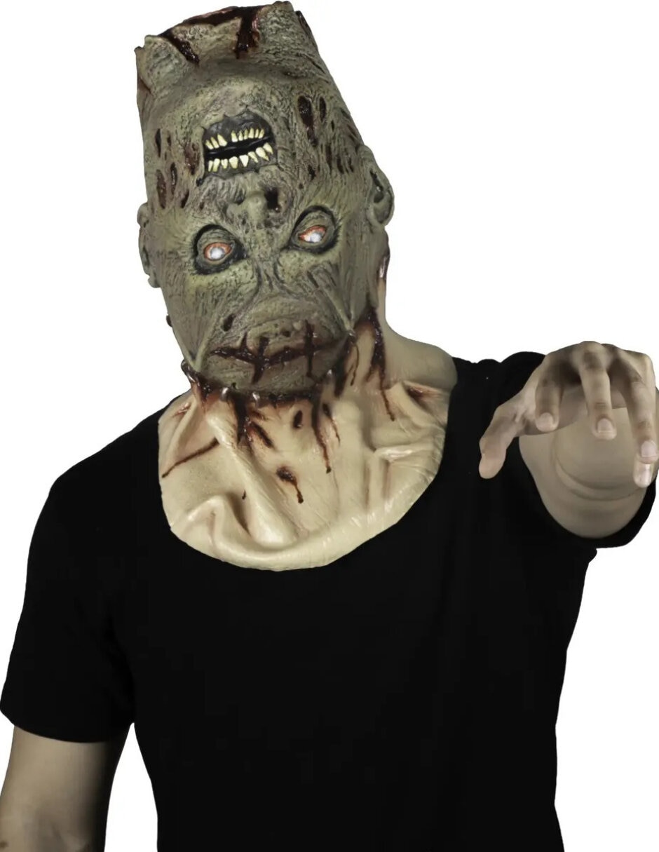 Máscara para disfraz de monstruo con cabeza al reves halloween Ghoulish Productions