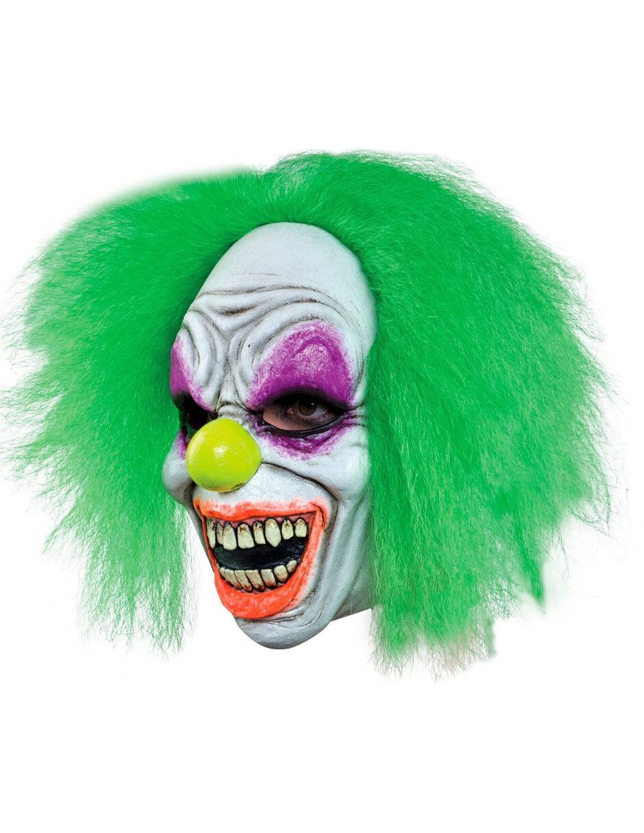 Máscara para disfraz de payaso neón
