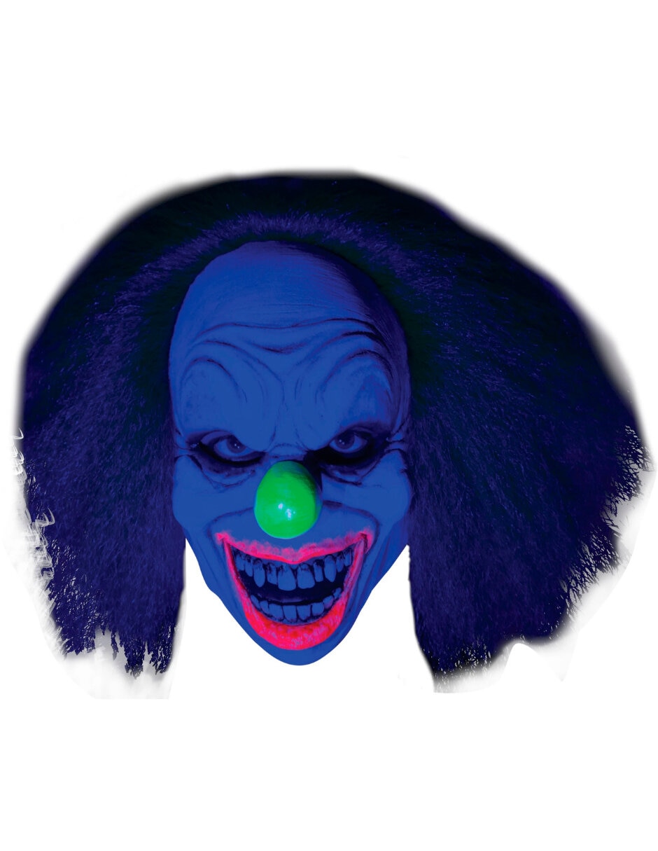 Máscara para disfraz de payaso neón Ghoulish Productions